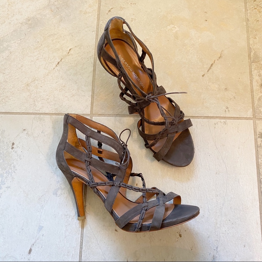 Sigerson Morrison Lace up Heels Size 9